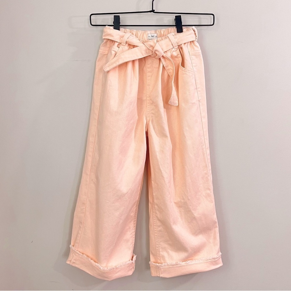 F&F Girls High Waist Dye Wash Denim Pant